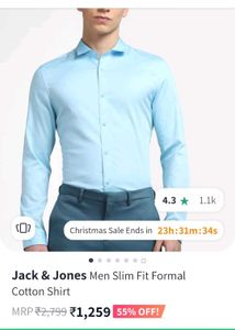(Jack & Jones)Pastel Turquoise Shirt (Men's)