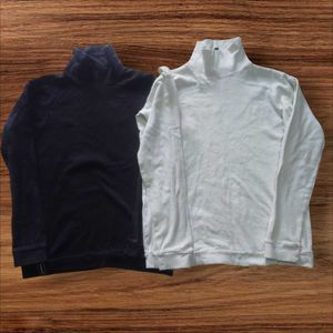 Pack Of 2 Cozy Elegance Black And White High Neck