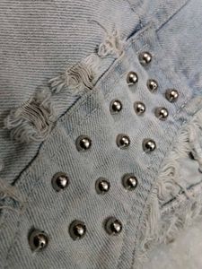 Denim Vest with Studs