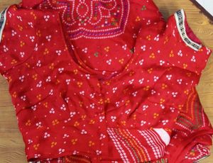 Bandhani Saree With Readymade Blouse❤️