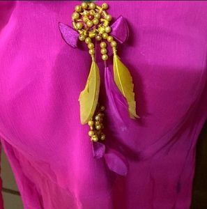 NEW Custom-Made Rose Pink Chiffon Kurti