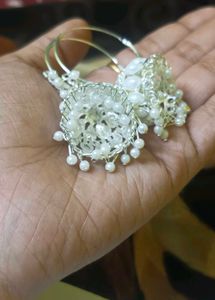 White jhumka