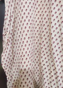 Nude Color Kurta Maroon Floral Print For 48 Bust