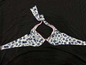 Blue N White Bikini Top