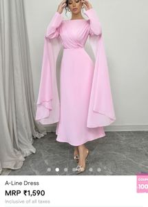 Elegant Pink A-Line Dress