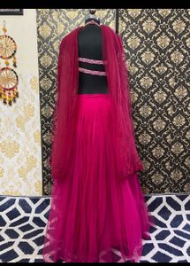 Hot Pink Lehenga Choli Set