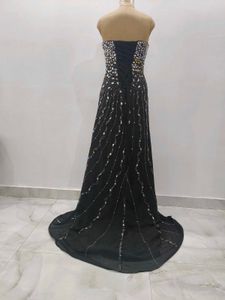 Elegant Black Embellished Gown