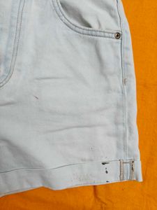 Light Wash High Waisted Denim Shorts