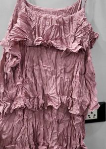 Pink Ruffled Cami Top