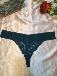 Teal Lace Thong