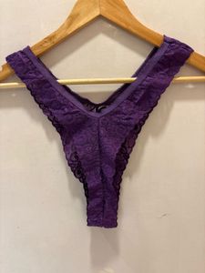Purple Lace Thong
