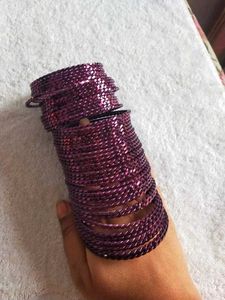 Metallic Purple Bangles Set
