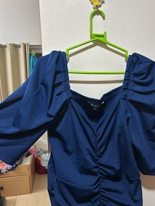 Navy Blue Fishtail Dress
