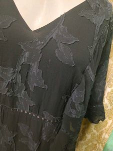 Aarke Ritu Kumar Black Floral Dress