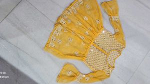 TOP NET FABRIC WITH FULL MIRROR WORK AND EMBROIDER