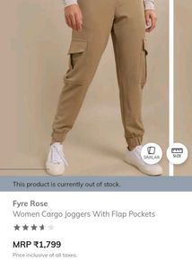 Fyre Rose Flap Pockets Cargo Joggers