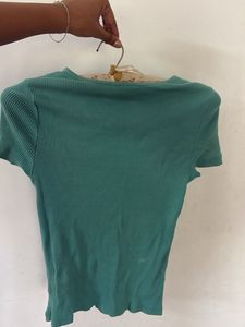 Ribbed Short Sleeve Top