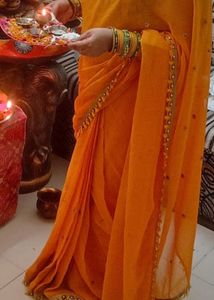 Mustard Yellow Sari