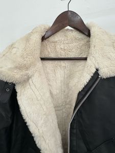 Unisex Faux Leather Aviator Jacket