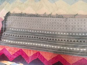 Striped Patterned Fabric Cotton Saree