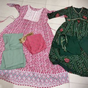 2 anarkali kurti set