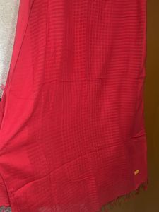 Red &amp; Black Printed Kurta with Dupatta