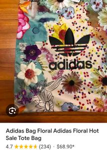 Orginal Adidas Floral Print Tote Bag