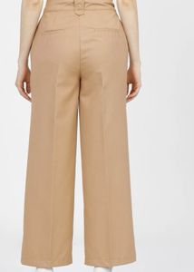 Beige flared parallel Trousers