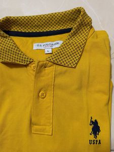 USPA Yellow Polo Shirt L size