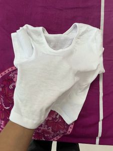 White V-Neck Crop Top