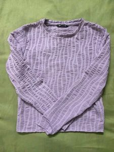 Textured Long Sleeve Top
