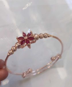 Ruby Flower Bracelet