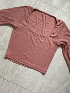 Peach Crop Top