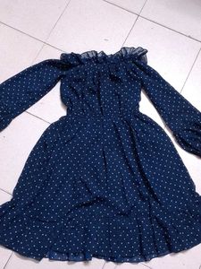 Polka Dot Off-Shoulder Dress