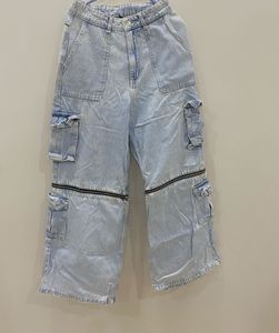 Light Wash Cargo Jeans