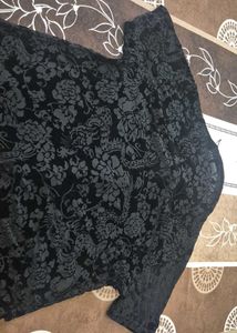 New Floral Velvet black Shirt