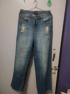 High Waist Denim Blue Jeans