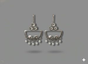 New Silver Tone Elephant Drop Earrings