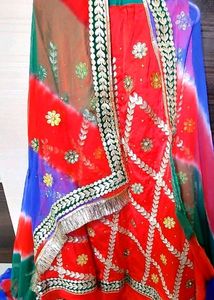 Rajputi Satin  Poshak In Red Colour