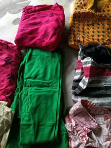 Mixed Kurti Bundle With Pant - Size Medium