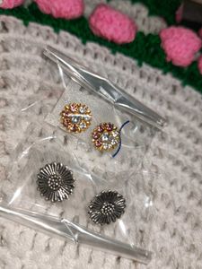 Cute Flower Stud Earring Set