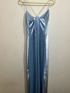 Elegant Blue Maxi Dress