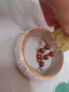 A Brilliant Bangle With Earrings😍😍