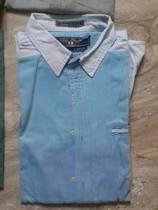 Solid Men Shirt Combo Size L 40