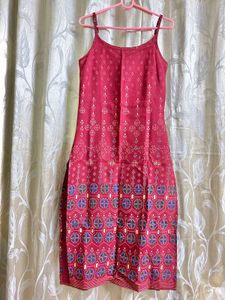 Maroon Printed Kurti