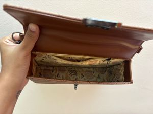 Brown Patterned Handbag
