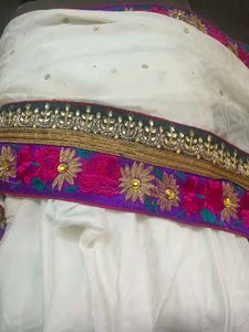 Off White Party Saree