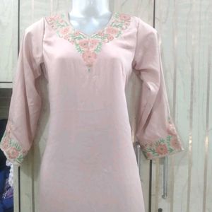 Kurti With Hand Embroidery