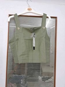 Olive Green Crop Top
