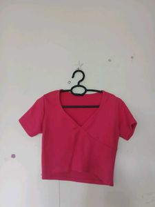 Hot Pink Crop Top -
